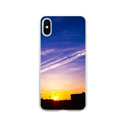 夕陽フォトアイテム Soft Clear Smartphone Case