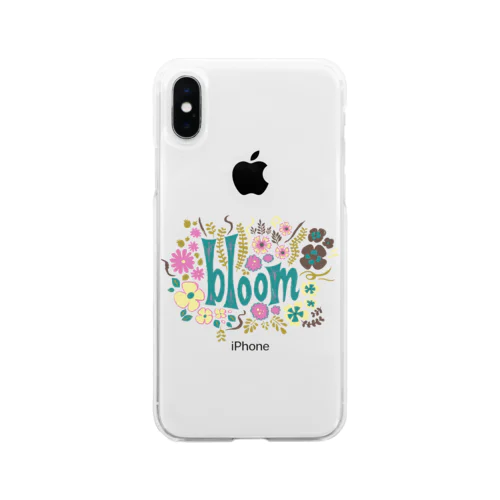 🌸 満開の花束（フォレスト） Soft Clear Smartphone Case