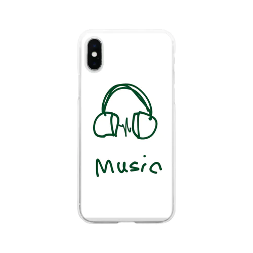 ヘッドホン🎧 Soft Clear Smartphone Case