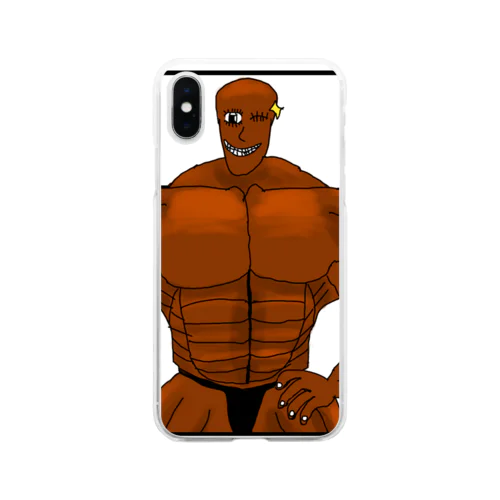 妖怪専門筋肉トレーナ男(セリフ無し) Soft Clear Smartphone Case