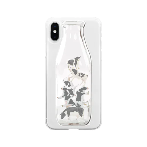 牛びん Soft Clear Smartphone Case