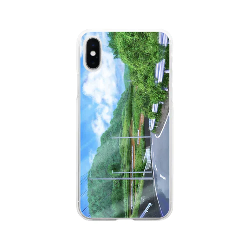 夏の風景イラスト Soft Clear Smartphone Case