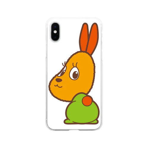 エビうさぎ（振り返り） Soft Clear Smartphone Case