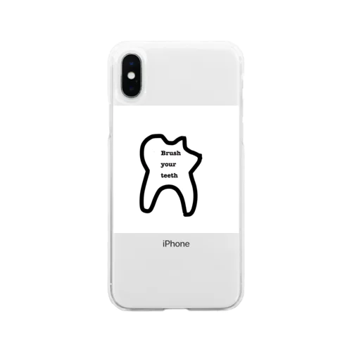 歯ぐらい磨け Soft Clear Smartphone Case