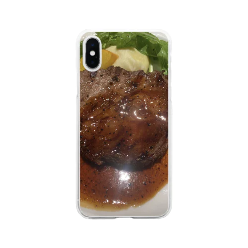 お肉食べたい Soft Clear Smartphone Case