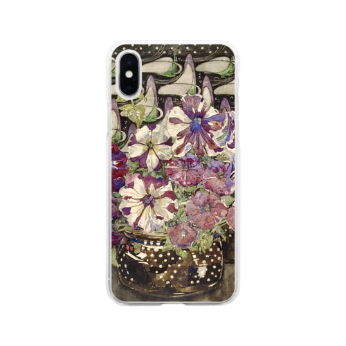 チャールズ・レニー・マッキントッシュ《ペチュニア》 Soft Clear Smartphone Case