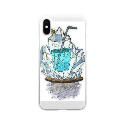 水晶サイダー Soft Clear Smartphone Case