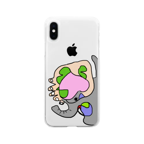 パオンくん Soft Clear Smartphone Case