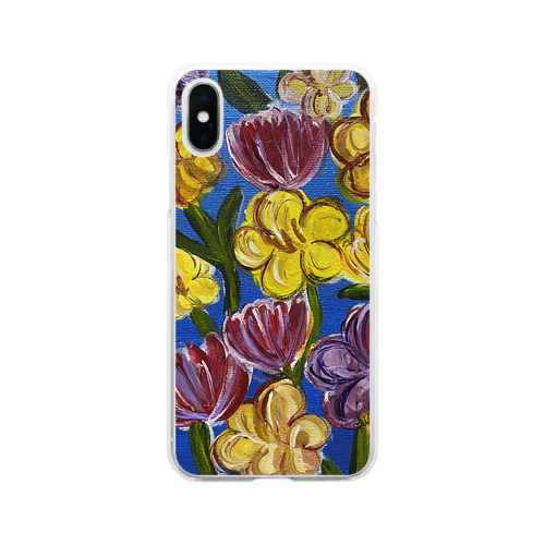 Flower of the sea Soft Clear Smartphone Case