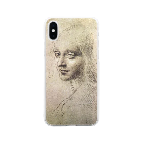 レオナルド・ダ・ヴィンチ 《少女の頭部／〈岩窟の聖母〉の天使のための習作》 Soft Clear Smartphone Case