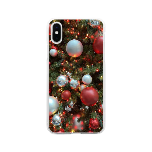 クリスマスツリー Soft Clear Smartphone Case