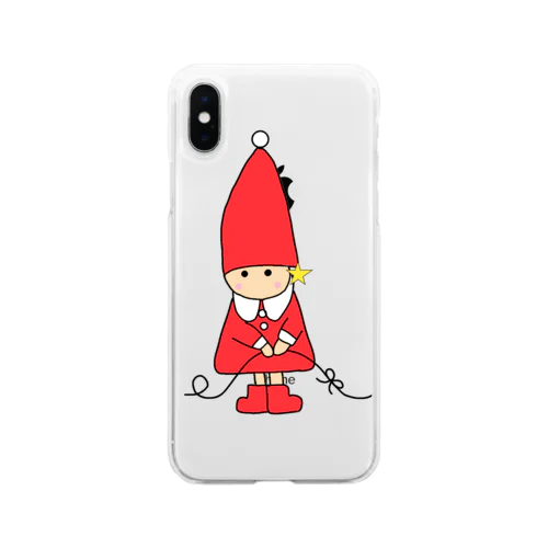 赤い服ののえるちゃん Soft Clear Smartphone Case