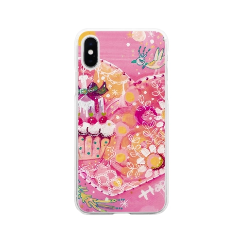 lovely pink Soft Clear Smartphone Case