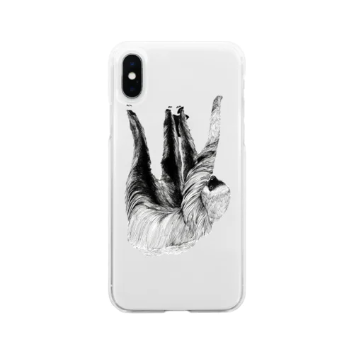 フタユビナマケモノ Soft Clear Smartphone Case