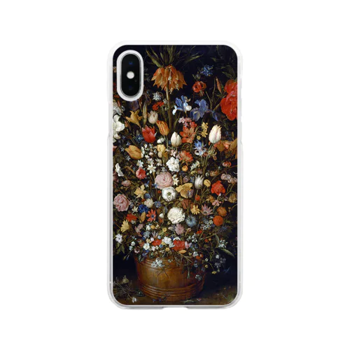 ヤン・ブリューゲル（父）《木の器に咲く花》 Soft Clear Smartphone Case