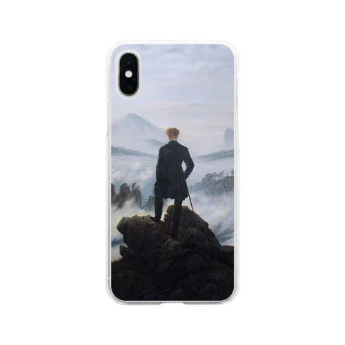 カスパー・ダーヴィト・フリードリヒ《雲海の上の旅人》 Soft Clear Smartphone Case