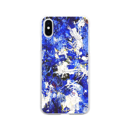 Hirao_Blue_02 Soft Clear Smartphone Case