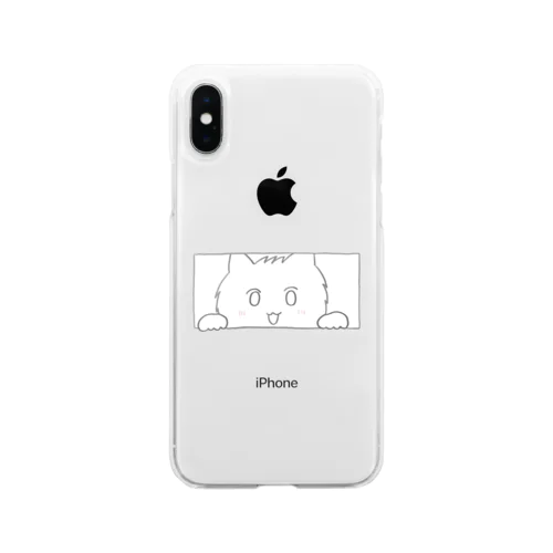 のぞきねこ Soft Clear Smartphone Case