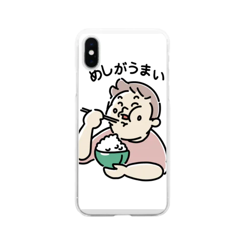 めしがうまい Soft Clear Smartphone Case