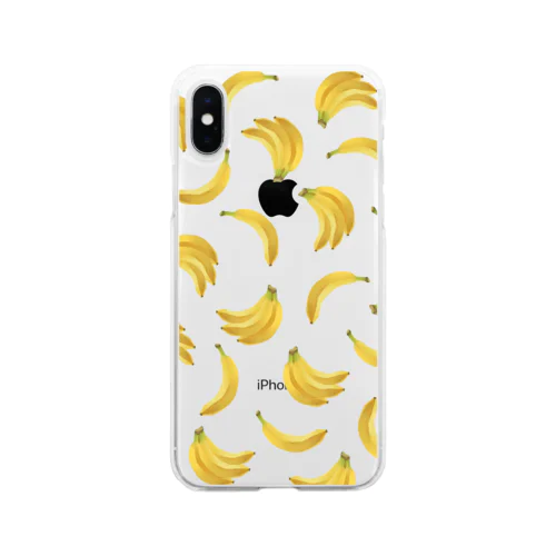 たくさんバナナ Soft Clear Smartphone Case