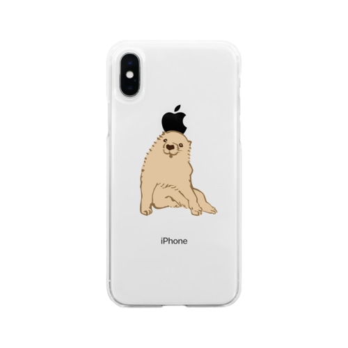 長沢芦雪　子犬 Soft Clear Smartphone Case