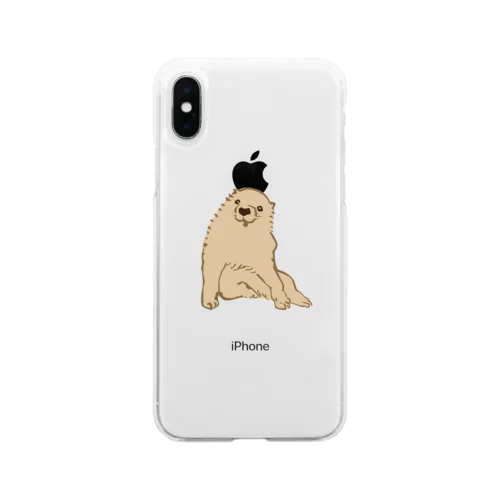 長沢芦雪　子犬 Soft Clear Smartphone Case