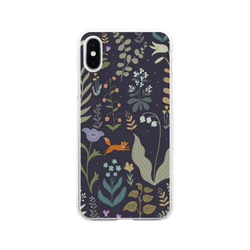 Fields and foxes Soft Clear Smartphone Case