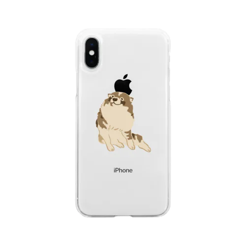 長沢芦雪　子犬2 Soft Clear Smartphone Case