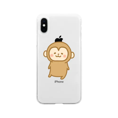 おさるさん Soft Clear Smartphone Case