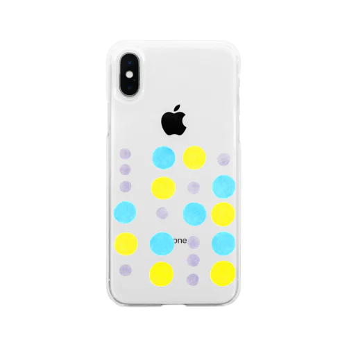 aqua&yellow Dots ソフトクリアスマホケース