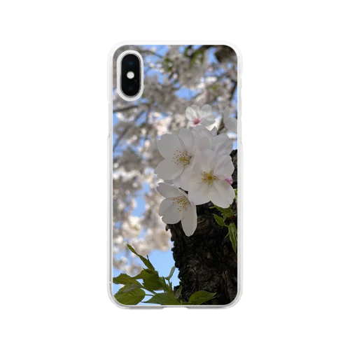 桜 Soft Clear Smartphone Case