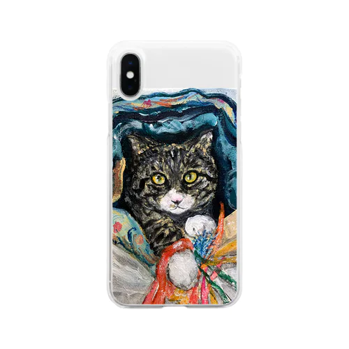 いたずら こねこ Soft Clear Smartphone Case