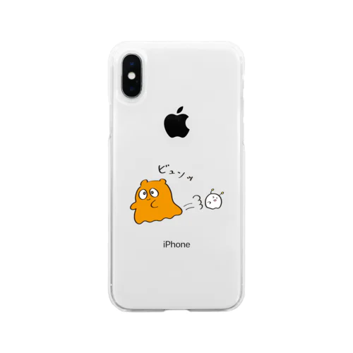 走るポピー Soft Clear Smartphone Case