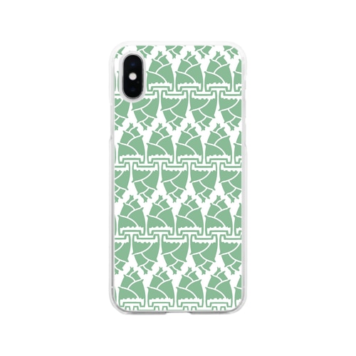竹の子柄 Soft Clear Smartphone Case