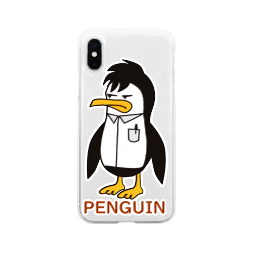 ペンギン PENGUIN フロントプリント Soft Clear Smartphone Case