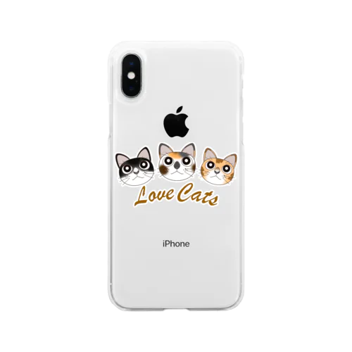 猫 ねこ ネコ Love Cats Tシャツ バッグ 帽子 スマホケース ベビー用品 等 Soft Clear Smartphone Case