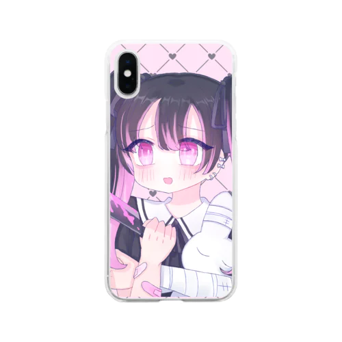 こっちを見て。　スマホ用 Soft Clear Smartphone Case