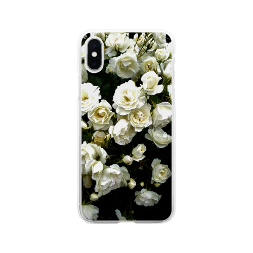 W＿Rose Soft Clear Smartphone Case