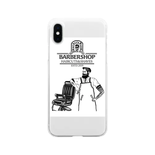 barber shop Soft Clear Smartphone Case