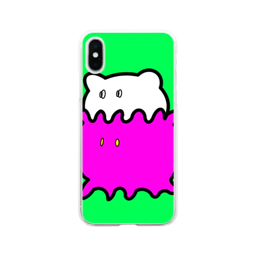 寄生された焦点ずれてるくん Soft Clear Smartphone Case