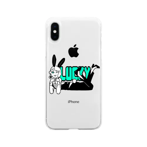 LUCKYバニー・カラー Soft Clear Smartphone Case