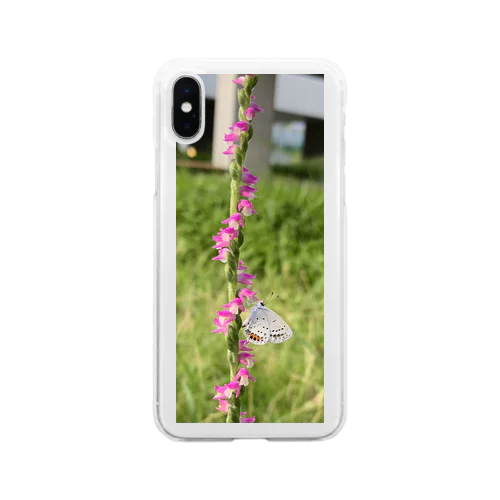 蝶と花 Soft Clear Smartphone Case