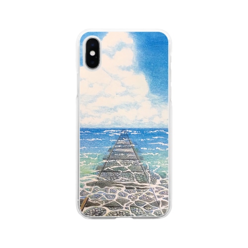 あの雲の先まで Soft Clear Smartphone Case