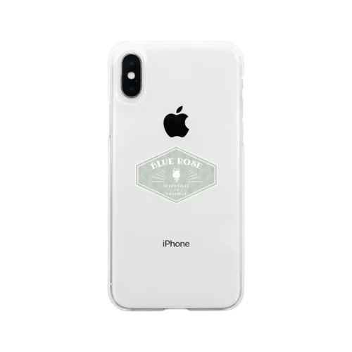 Blue Rose | classical green  Soft Clear Smartphone Case