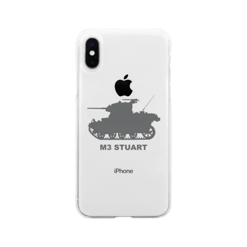 M3軽戦車スチュアート（グレー） Soft Clear Smartphone Case