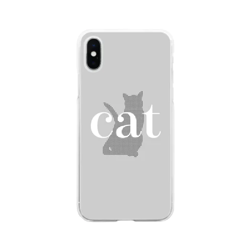 シルエット猫 Soft Clear Smartphone Case