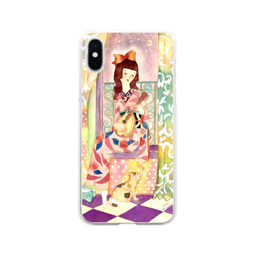 月夜の音色 Soft Clear Smartphone Case