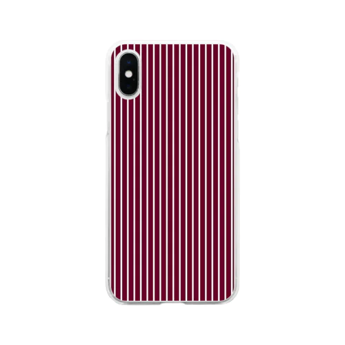 wine red ソフトクリアスマホケース