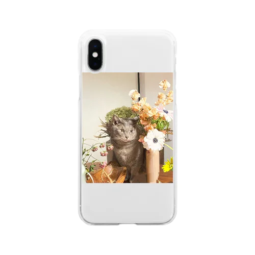 花の中のおしゃれハナちゃん Soft Clear Smartphone Case