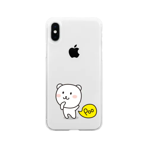 のほほん「くまプ〜」 Soft Clear Smartphone Case